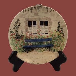 Baum Bros Garden Bench Collection Formalities Plate 8 “ plate Decorative